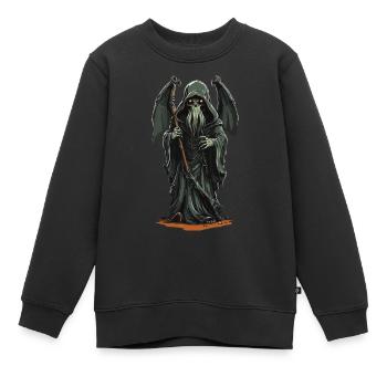 Druiden Sensenmann Tentakel Horror Halloween - Kinder Premium Organic Sweatshirt - Schwarz - Vorne - AI Model Kid Female (0cm)