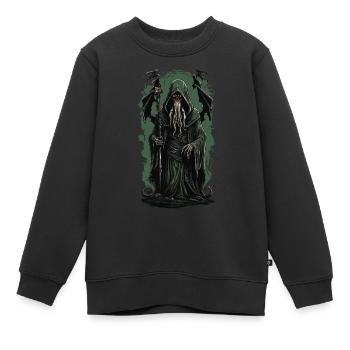 Mage Cthulhu Halloween Horreur des profondeurs - Sweat Premium enfant bio - noir - Devant - AI Model Kid Female (0cm)
