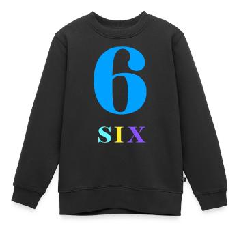 Sechs-6-jähriges Jubiläum - Kinder Premium Organic Sweatshirt - Schwarz - Vorne - AI Model Kid Female (0cm)