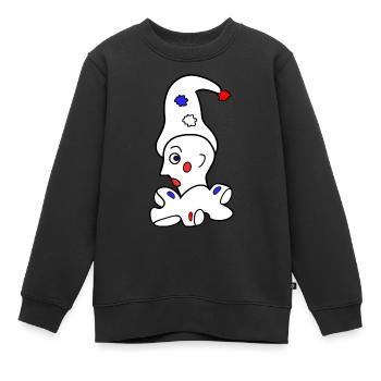 Harlekin 2 - Kinder Premium Organic Sweatshirt - Schwarz - Vorne - AI Model Kid Female (0cm)
