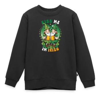 Embrasse-moi, je suis irlandaise - Sweat Premium enfant bio - noir - Devant - AI Model Kid Female (0cm)
