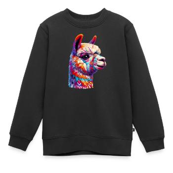 Alpaka - Kinder Premium Organic Sweatshirt - Schwarz - Vorne - AI Model Kid Female (0cm)