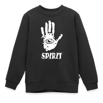 Yoga Handabdruck - Kinder Premium Organic Sweatshirt - Schwarz - Vorne - AI Model Kid Female (0cm)