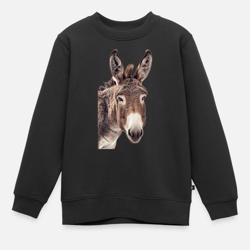 Âne - Sweat Premium enfant bio - noir
