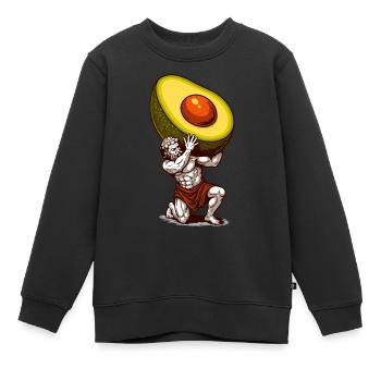 Statue avocat - Sweat Premium enfant bio - noir - Devant - AI Model Kid Female (0cm)