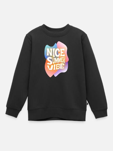 Nice summer vibe - Kinder Premium Organic Sweatshirt - Schwarz