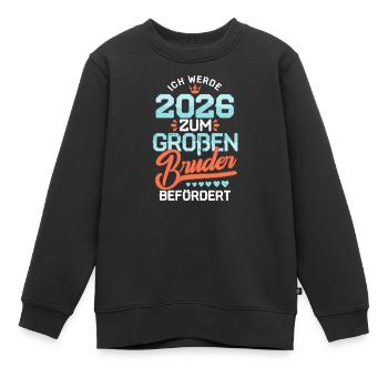 I Will 2026 Big Brother Pregnancy Baby - Kids Premium Organic Sweatshirt - black - Front - AI Model Kid Female (0cm)