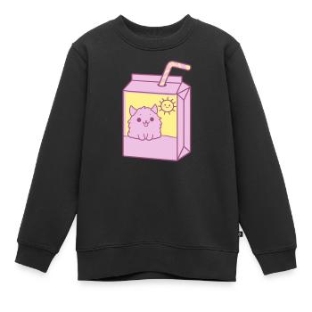 Un design de package mignon - Sweat Premium enfant bio - noir - Devant - AI Model Kid Female (0cm)