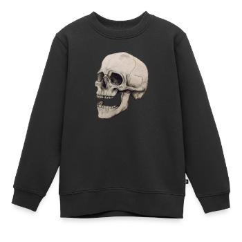 Schädel Squelette - Kinder Premium Organic Sweatshirt - Schwarz - Vorne - AI Model Kid Female (0cm)