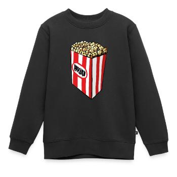 Popcorn cinéma motif de cinéma soir - Sweat Premium enfant bio - noir - Devant - AI Model Kid Female (0cm)