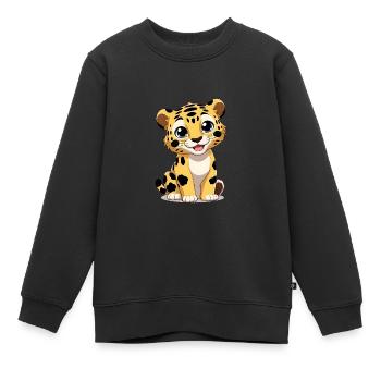 Bébé Leo - Sweat Premium enfant bio - noir - Devant - AI Model Kid Female (0cm)