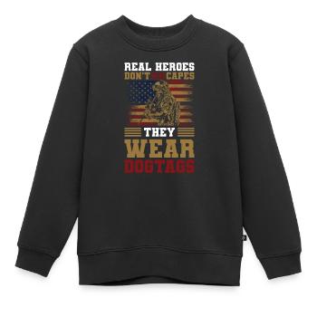 Hero Superhero Lifesaver Comic - Sweat Premium enfant bio - noir - Devant - AI Model Kid Female (0cm)