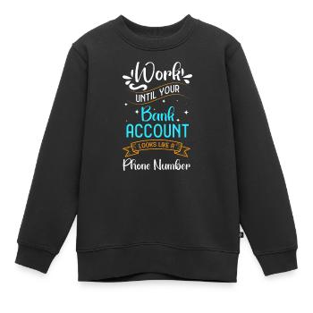Reichtum Geldbörse Geschenk Gesundheit - Kinder Premium Organic Sweatshirt - Schwarz - Vorne - AI Model Kid Female (0cm)