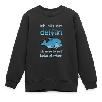 Behindert Rollstuhlfahrer Handicap Humor Geschenk - Kinder Premium Organic Sweatshirt - Schwarz - Vorne - AI Model Kid Female (0cm)