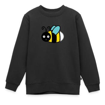 Doux bourdon - Sweat Premium enfant bio - noir - Devant - AI Model Kid Female (0cm)
