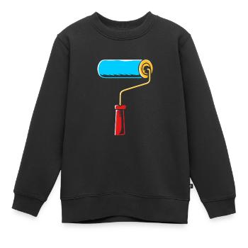 Maler - Kinder Premium Organic Sweatshirt - Schwarz - Vorne - AI Model Kid Female (0cm)