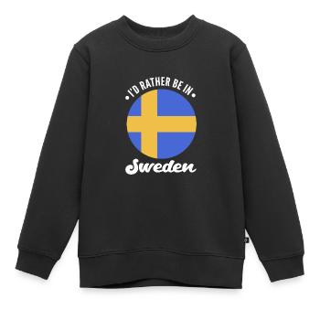 Schweden Schwedisch - Kinder Premium Organic Sweatshirt - Schwarz - Vorne - AI Model Kid Female (0cm)