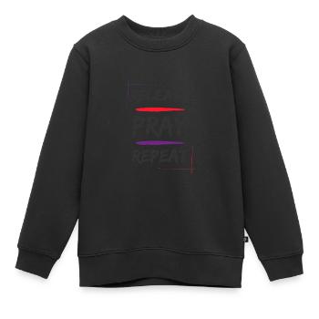 Relâcher Prie Répéter - Sweat Premium enfant bio - noir - Devant - AI Model Kid Female (0cm)