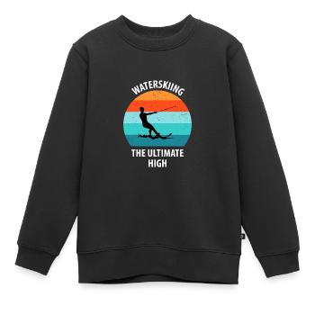 Wasserskier Wasserski Wasserskifahrer - Kinder Premium Organic Sweatshirt - Schwarz - Vorne - AI Model Kid Female (0cm)