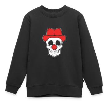 Clown mort Comédien Poison - Sweat Premium enfant bio - noir - Devant - AI Model Kid Female (0cm)
