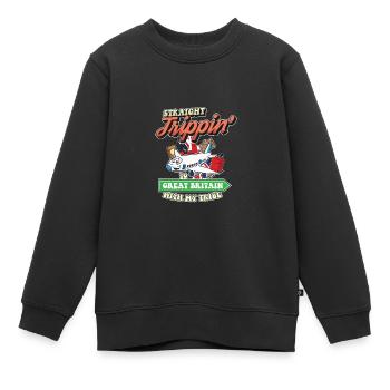 Straight Trippin' To Great Britain With My Tribe - Kinder Premium Organic Sweatshirt - Schwarz - Vorne - AI Model Kid Female (0cm)