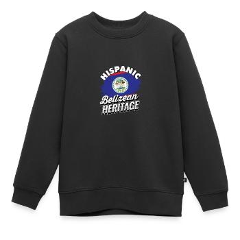 Hispanisches Erbe von Belize - Belize Heritage - Kinder Premium Organic Sweatshirt - Schwarz - Vorne - AI Model Kid Female (0cm)