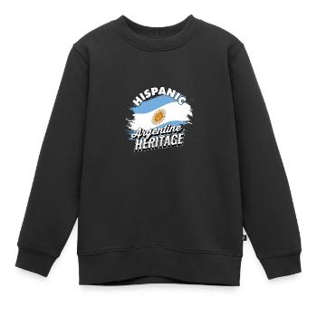 Hispano-Argentinisches Erbe - Feiern Sie Ihre - Kinder Premium Organic Sweatshirt - Schwarz - Vorne - AI Model Kid Female (0cm)
