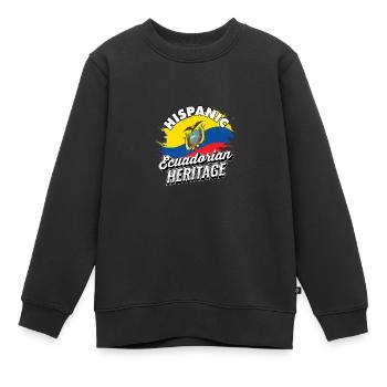 Hispanisches Ecuadorianisches Erbe Ecuador - Kinder Premium Organic Sweatshirt - Schwarz - Vorne - AI Model Kid Female (0cm)