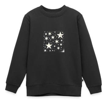 stars lights comet sky star - Kids Premium Organic Sweatshirt - black - Front - AI Model Kid Female (0cm)