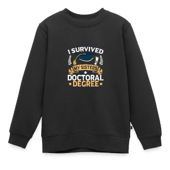 Doktortitel überstanden Doktortitel - Kinder Premium Organic Sweatshirt - Schwarz - Vorne - AI Model Kid Female (0cm)
