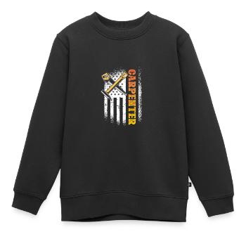 Lustige Schreiner Handwerker Werkzeug Spaß Liebhab - Kinder Premium Organic Sweatshirt - Schwarz - Vorne - AI Model Kid Female (0cm)