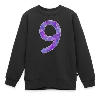 Nine birthdays 9 - Kids Premium Organic Sweatshirt - black - Front - AI Model Kid Female (0cm)