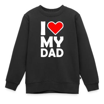 I love my dad - Kinder Premium Organic Sweatshirt - Schwarz - Vorne - AI Model Kid Female (0cm)