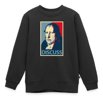 hegel discuss II Philosophie, Philosoph - Kinder Premium Organic Sweatshirt - Schwarz - Vorne - AI Model Kid Female (0cm)