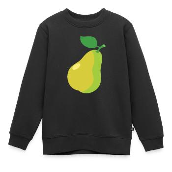 poire - Sweat Premium enfant bio - noir - Devant - AI Model Kid Female (0cm)