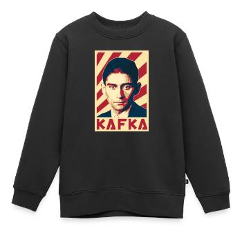 Franz Kafka - Kinder Premium Organic Sweatshirt - Schwarz - Vorne - AI Model Kid Female (0cm)