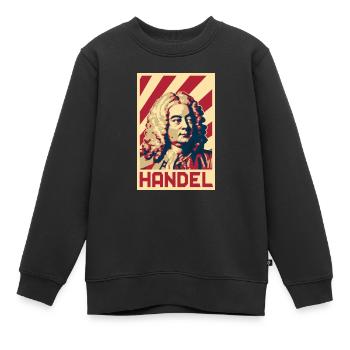 Georg Friedrich Händel - Kinder Premium Organic Sweatshirt - Schwarz - Vorne - AI Model Kid Female (0cm)