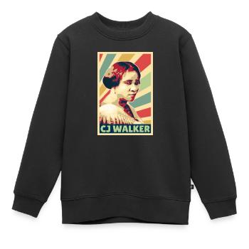 Señora CJ Walker Colores vintage - Sweat Premium enfant bio - noir - Devant - AI Model Kid Female (0cm)