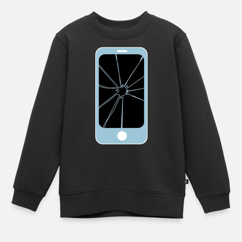 spider app - Sweat Premium enfant bio - noir