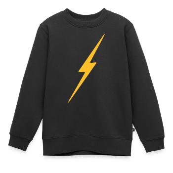 Eclair - Sweat Premium enfant bio - noir - Devant - AI Model Kid Female (0cm)