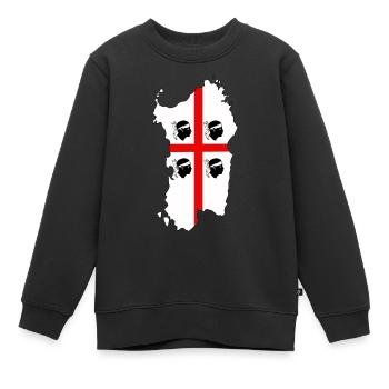Sardinien - Kinder Premium Organic Sweatshirt - Schwarz - Vorne - AI Model Kid Female (0cm)