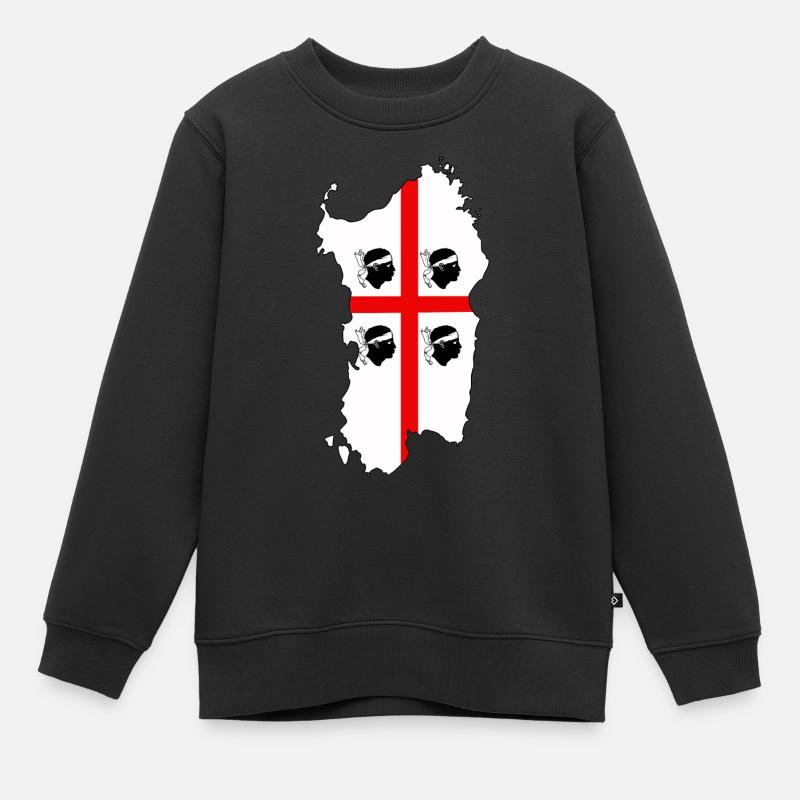 Sardaigne - Sweat Premium enfant bio - noir