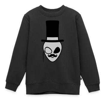 Face Sir Alien Gentlemen - Sweat Premium enfant bio - noir - Devant - AI Model Kid Female (0cm)