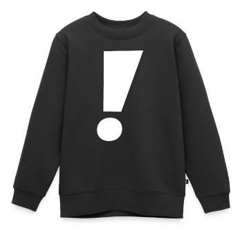 Point d’exclamation - Sweat Premium enfant bio - noir - Devant - AI Model Kid Female (0cm)