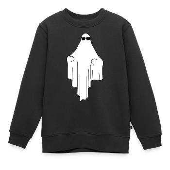 Cooler GHOST - Kinder Premium Organic Sweatshirt - Schwarz - Vorne - AI Model Kid Female (0cm)