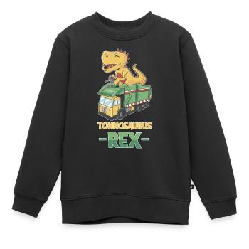 Tonnosaurus Rex - Kinder Premium Organic Sweatshirt - Schwarz - Vorne - AI Model Kid Female (0cm)