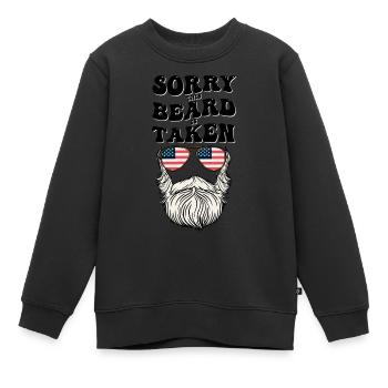 Sorry This Beard is Taken Shirt Valentinstag - Kinder Premium Organic Sweatshirt - Schwarz - Vorne - AI Model Kid Female (0cm)