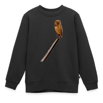 c'est chouette un hibou - Sweat Premium enfant bio - noir - Devant - AI Model Kid Female (0cm)