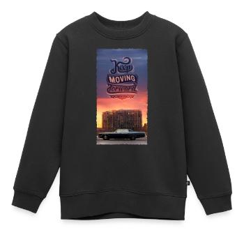 Continuez d’aller de l’avant - Sweat Premium enfant bio - noir - Devant - AI Model Kid Female (0cm)