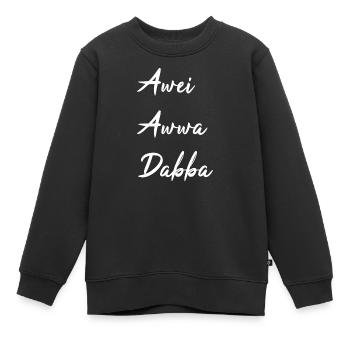 Saarländisch Dialekt Shirt Saar Saarland Geschenk - Kinder Premium Organic Sweatshirt - Schwarz - Vorne - AI Model Kid Female (0cm)